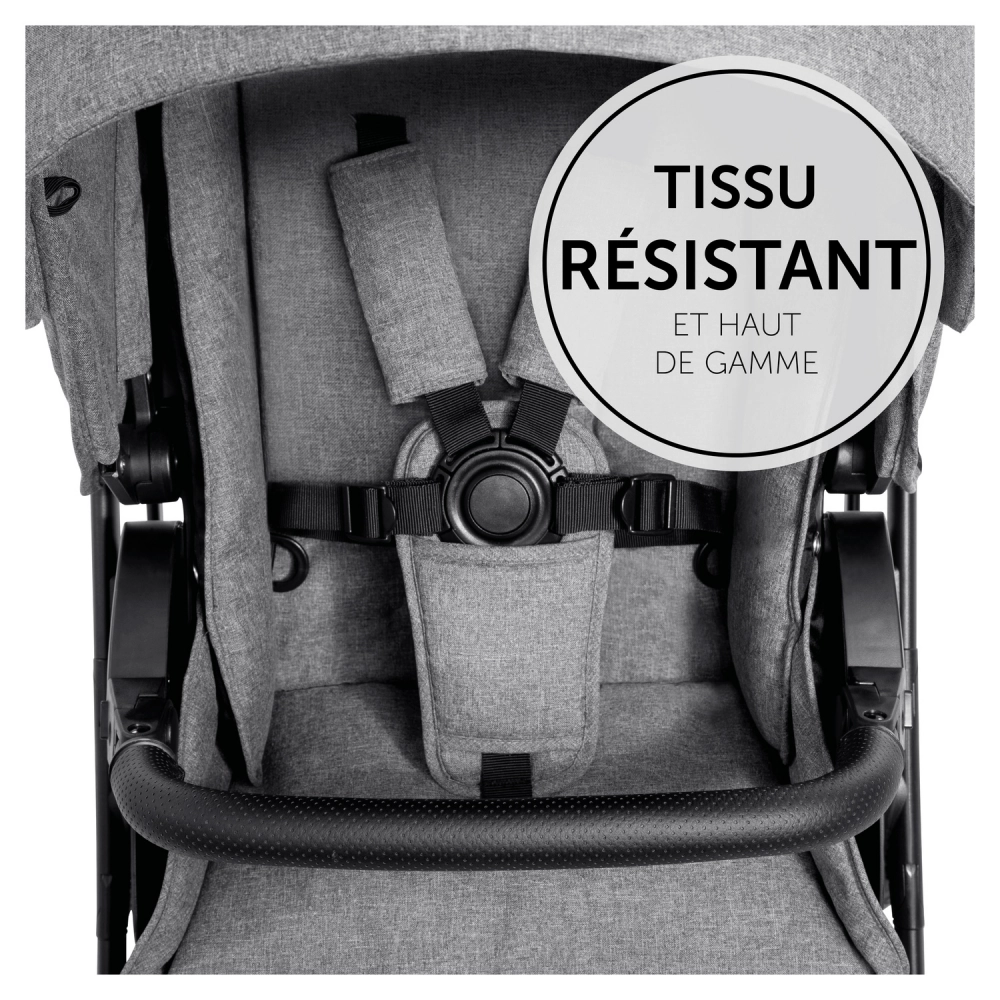 Poussette Hauck Vision X + Nacelle - Melange Grey