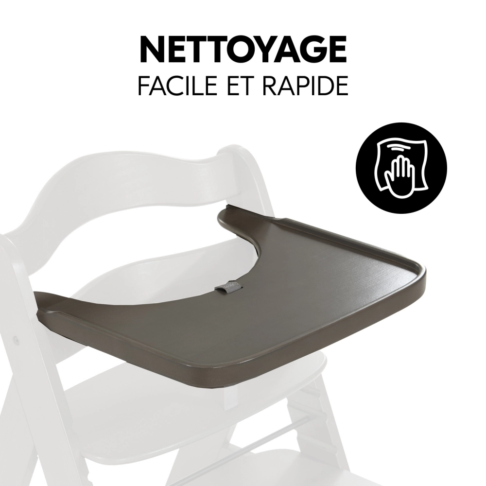 Plateau Repas Hauck Alpha Wooden - Charcoal
