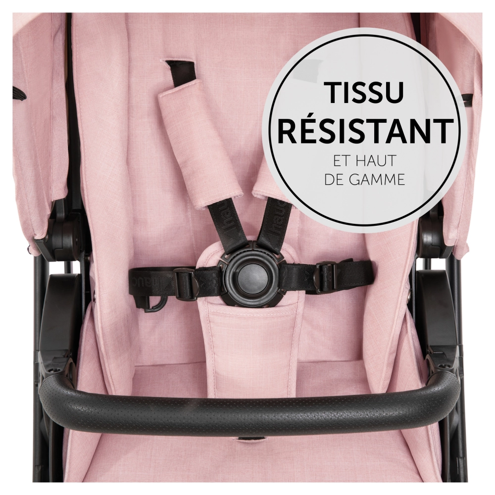 Poussette Hauck Vision X + Nacelle - Melange Rose