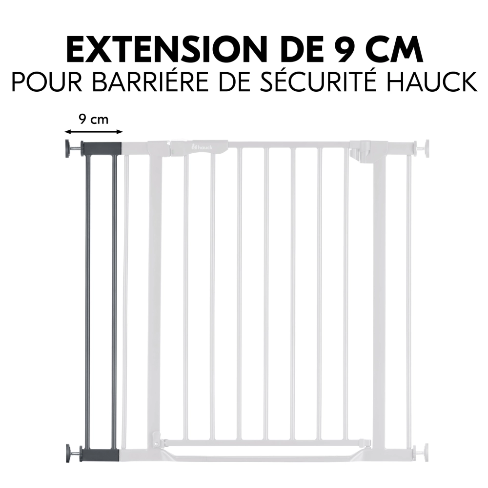Extension 9cm Barrière de Sécurité Hauck - Dark Grey - Univers