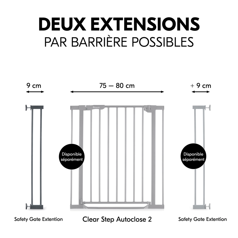 Extension pour barrière de sécurité Safety Gate Extension 9 cm Dark-grey - Dark Grey