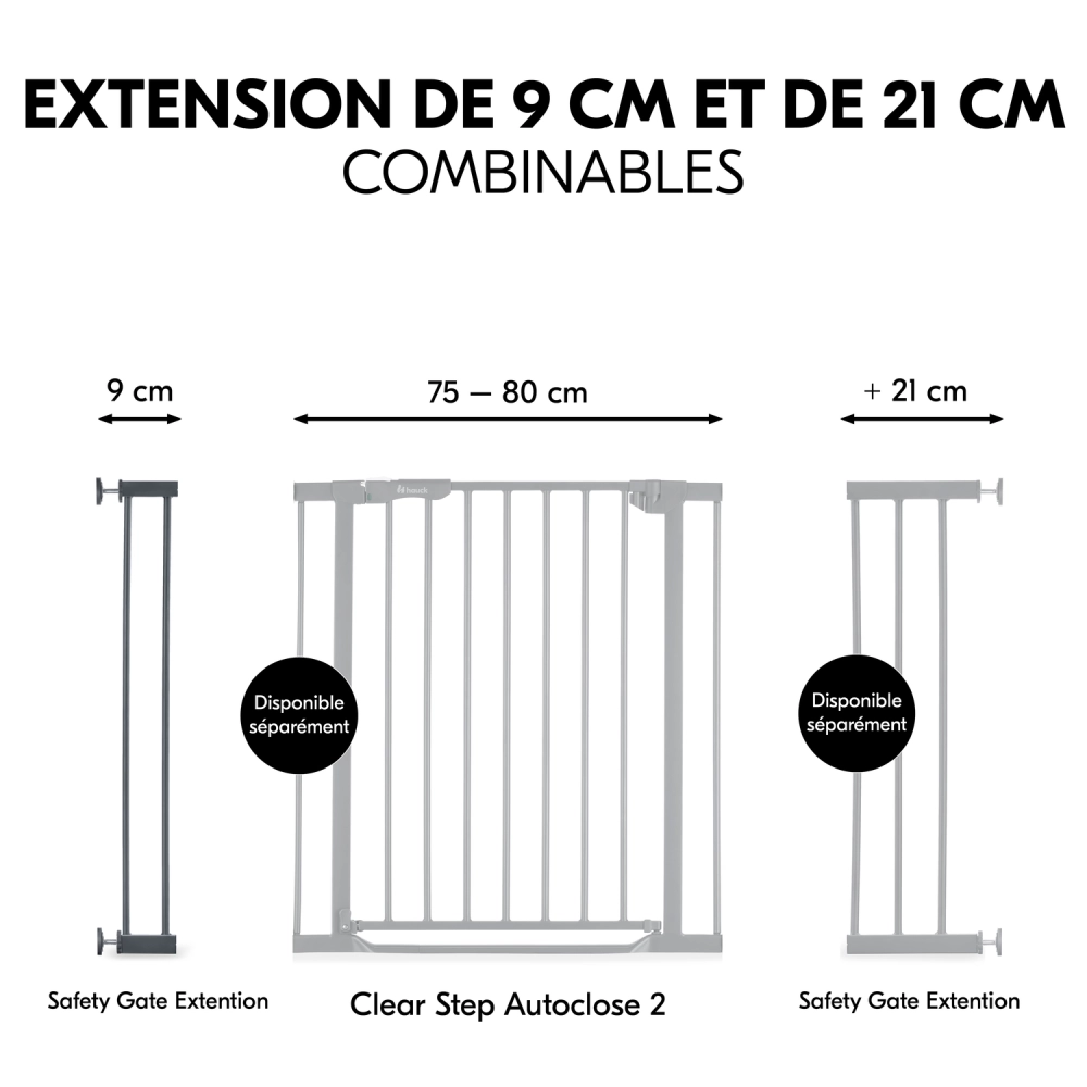Extension pour barrière de sécurité Safety Gate Extension 9 cm Dark-grey - Dark Grey