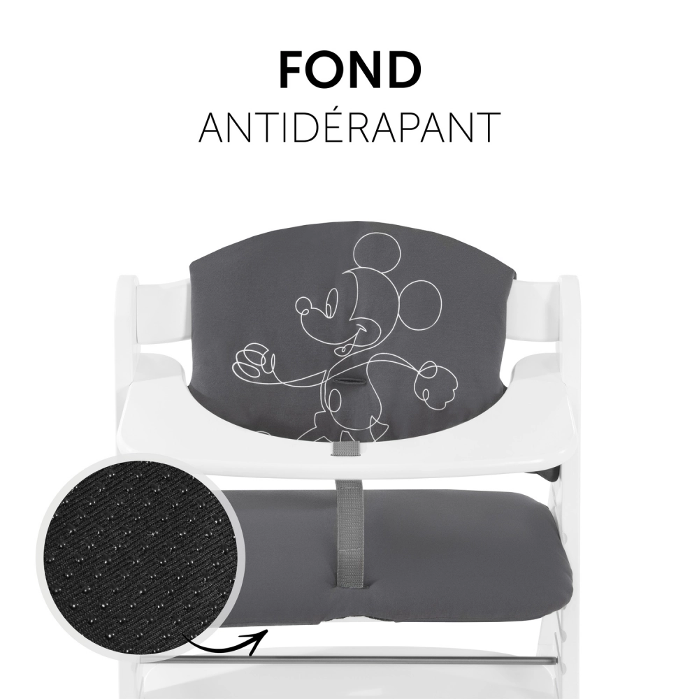 Coussin Chaise Haute Hauck Select - Mickey Mouse Anthracite