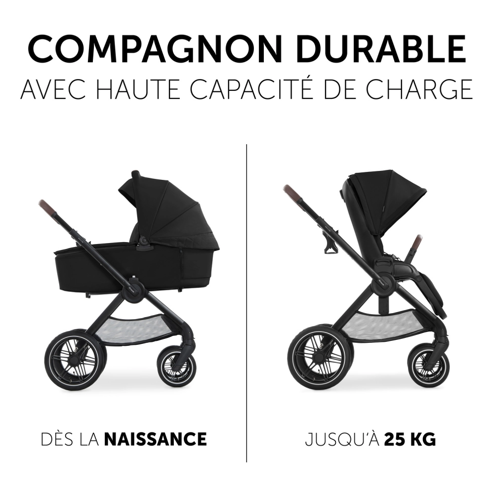 Poussette Hauck Walk N Care Air + Nacelle - Black