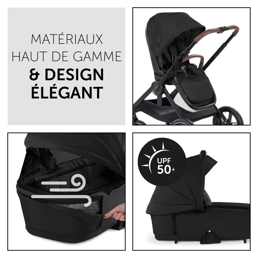 Poussette Hauck Walk N Care Air + Nacelle - Black