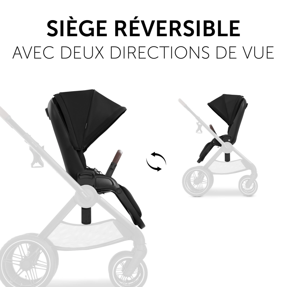 Poussette Hauck Walk N Care Air + Nacelle - Black