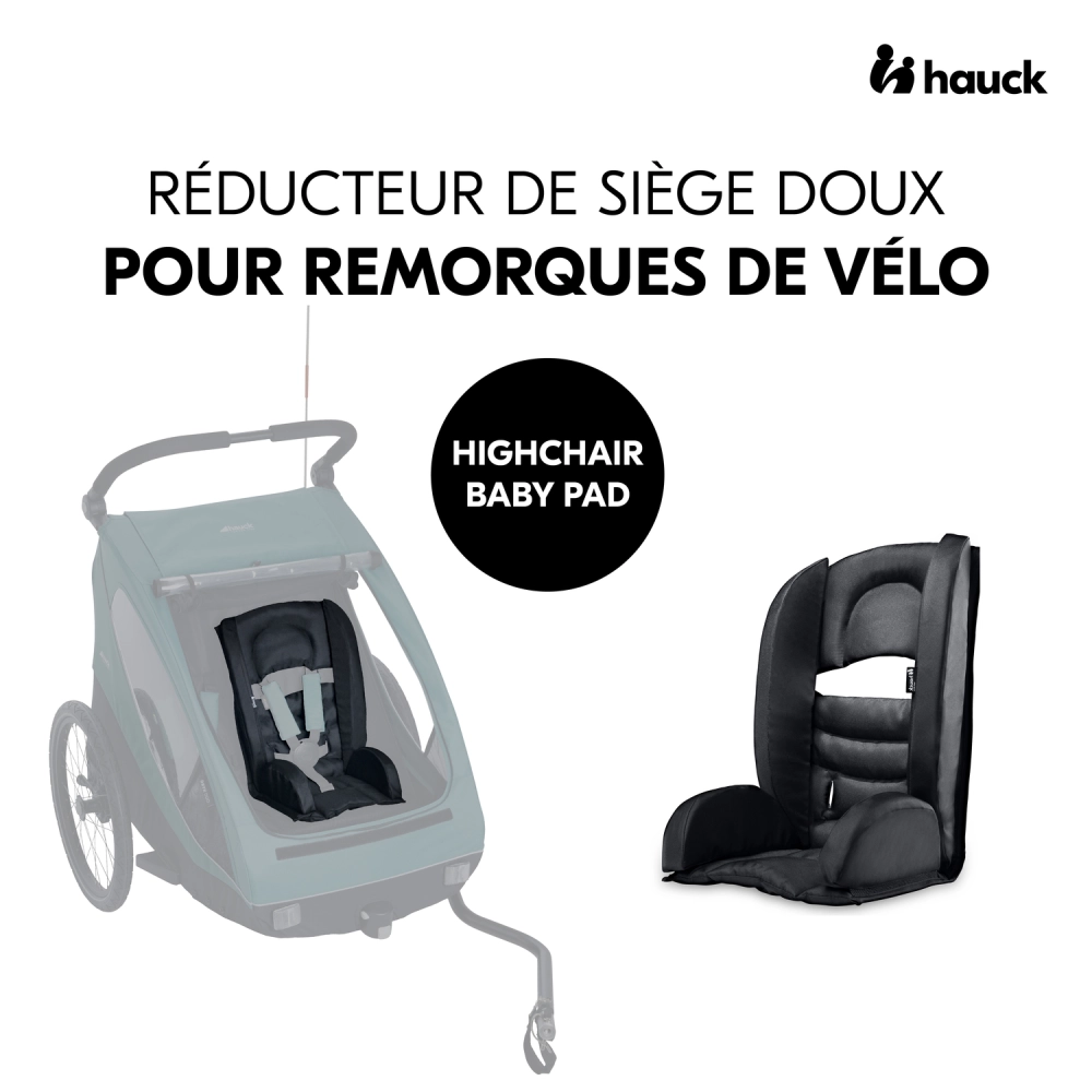 Coussin d'assise pour remorques de vélo Bike Trailer Comfort Seat Black - Black