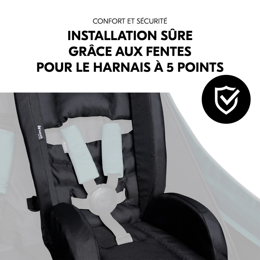 Coussin d'assise pour remorques de vélo Bike Trailer Comfort Seat Black - Black