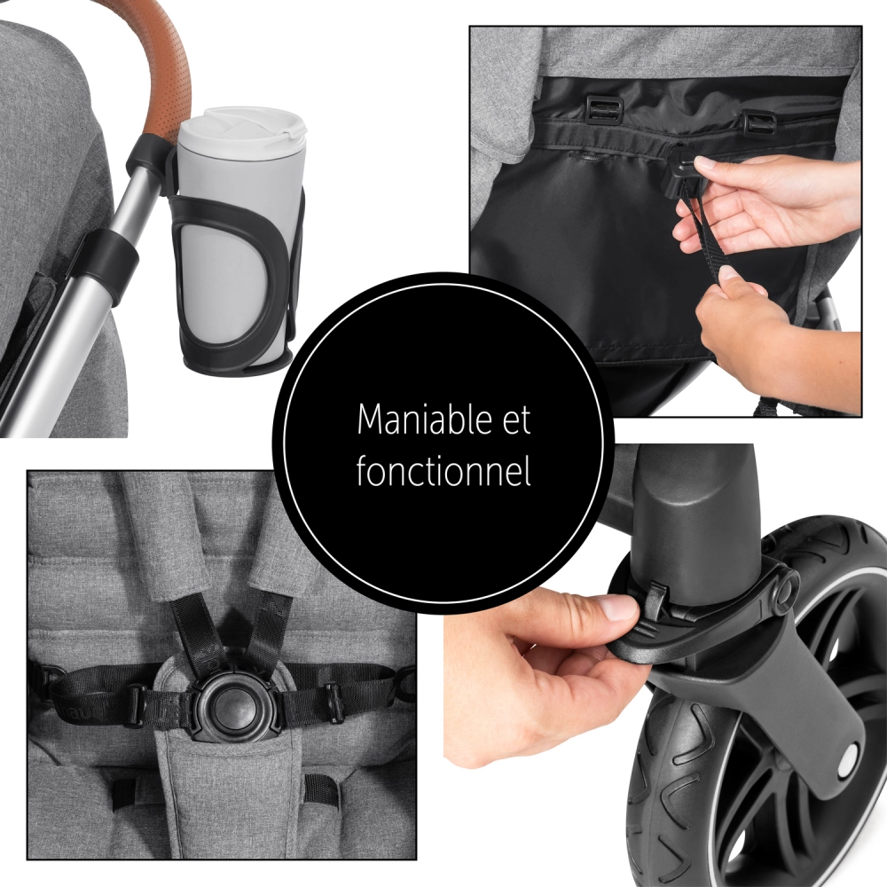 Poussette Hauck Uptown - Melange Grey