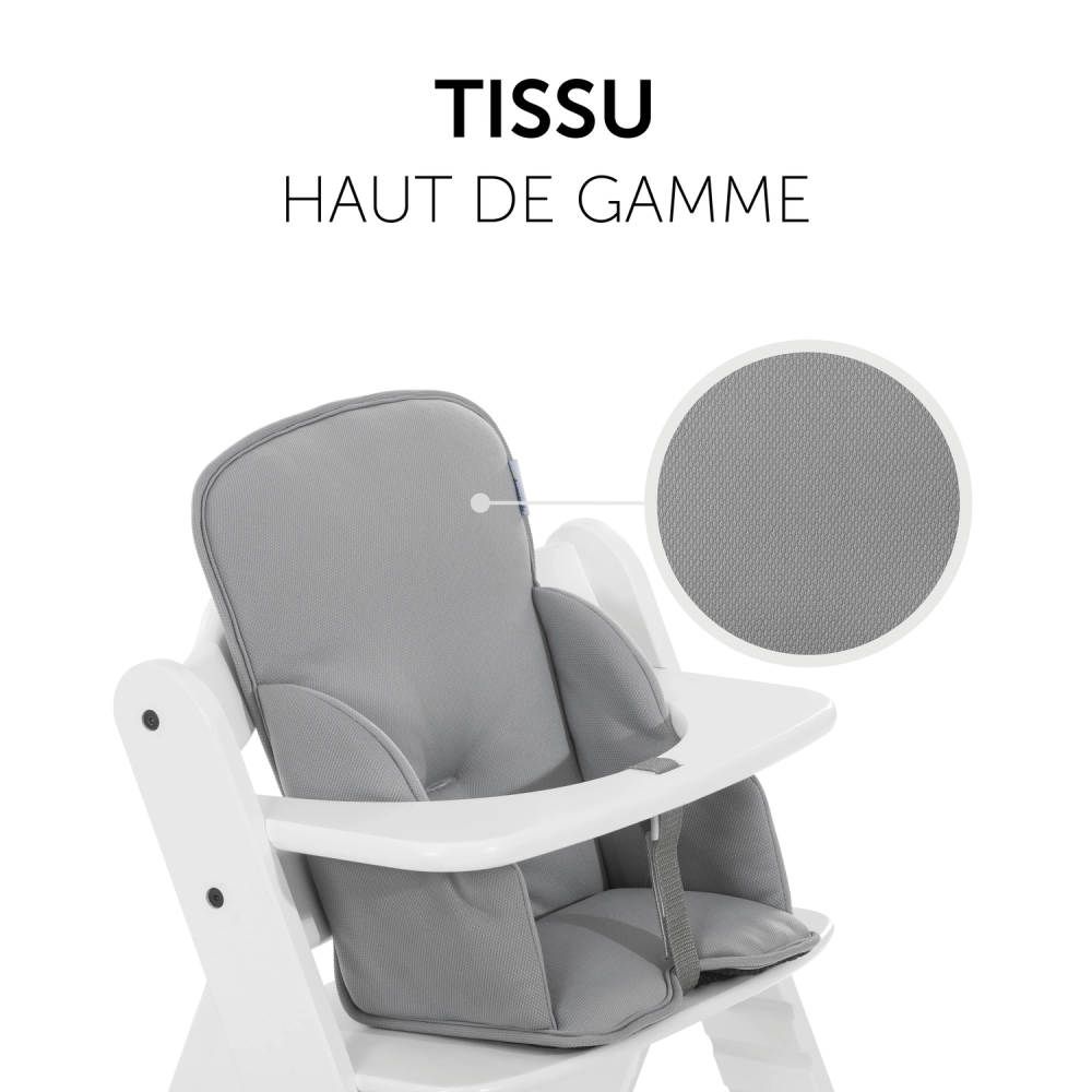 Coussin réducteur pour chaises hautes en bois  Alpha Cosy Comfort Stretch-grey - Stretch Grey
