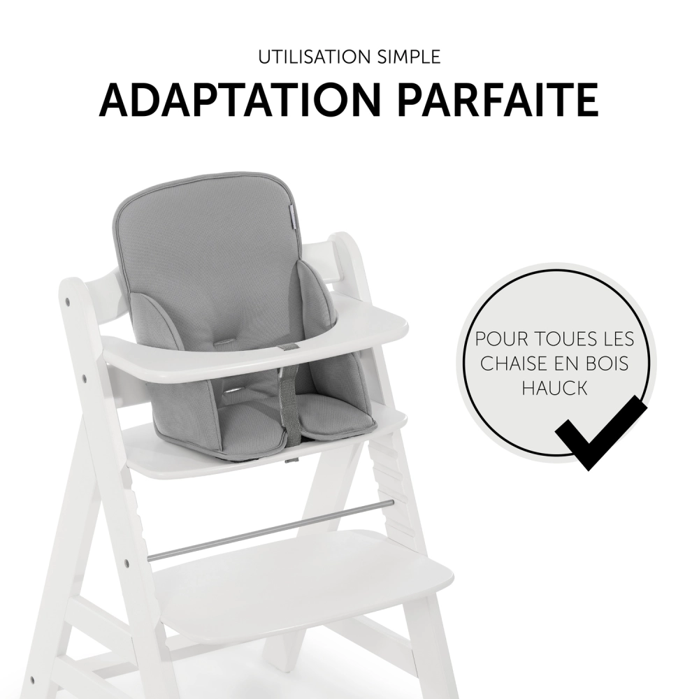 Coussin réducteur pour chaises hautes en bois  Alpha Cosy Comfort Stretch-grey - Stretch Grey