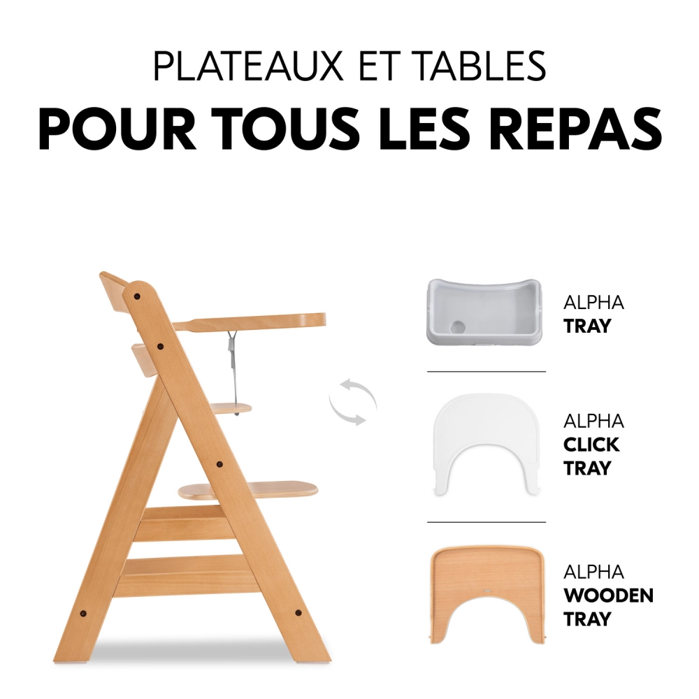 Chaise Haute Hauck Alpha+ - Natural