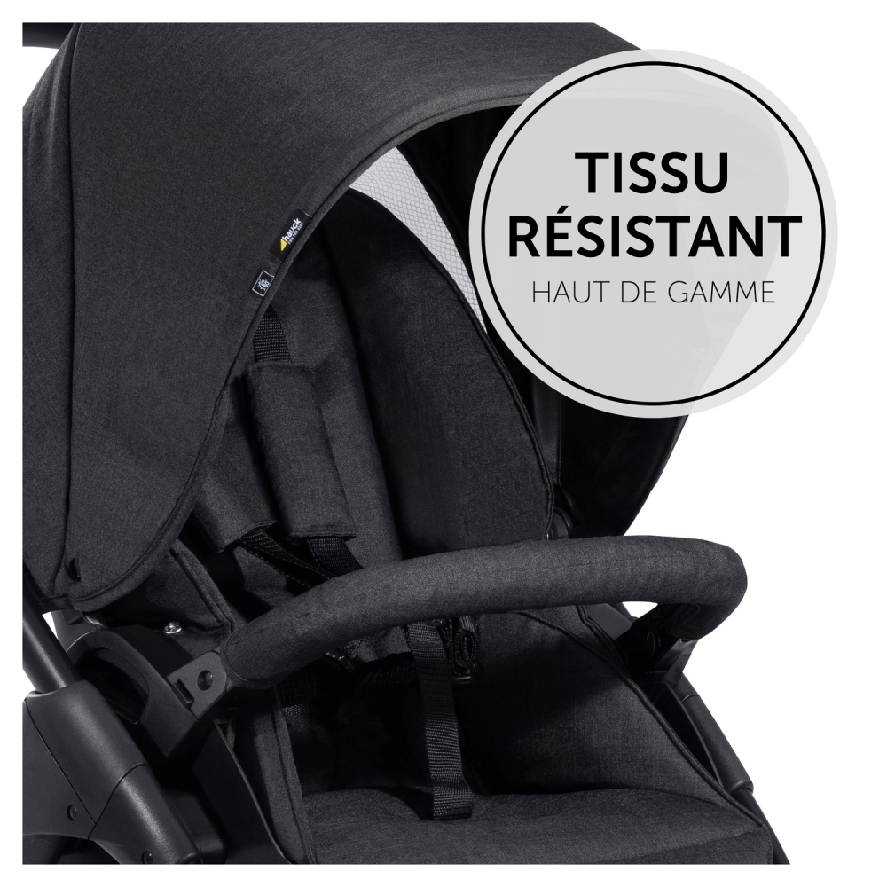 Poussette Hauck Saturn R + Nacelle - Melange Black