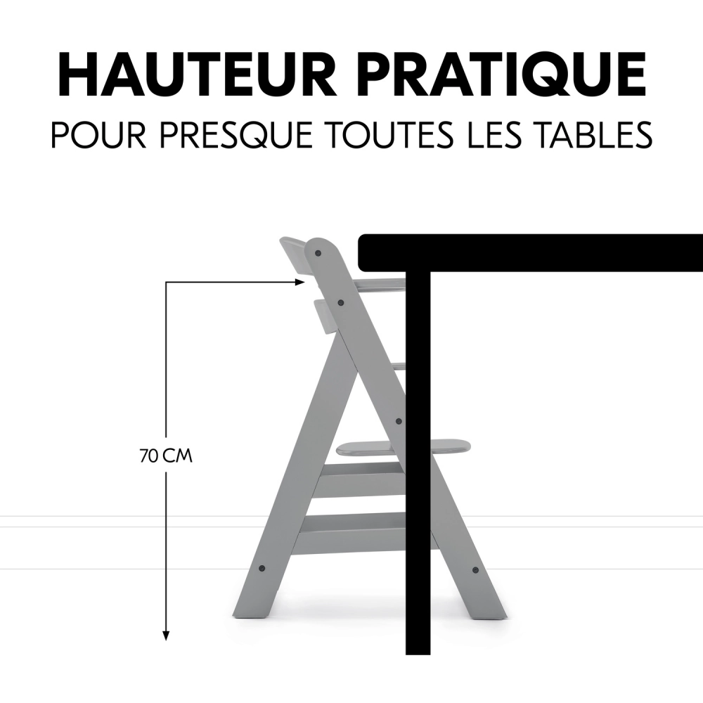 Chaise Haute Hauck Alpha+ - Grey