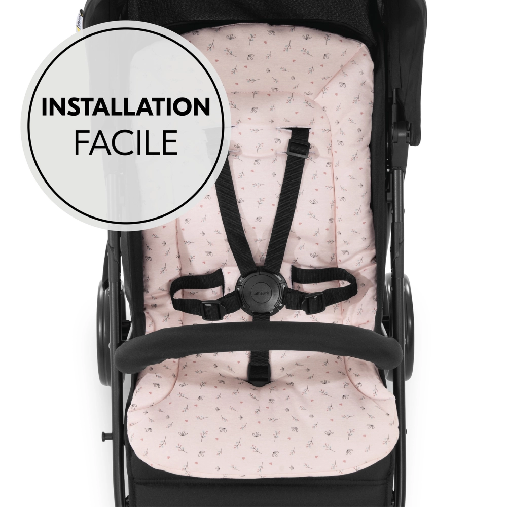 Coussin d’assise Pushchair Seat Liner  Flowers Rose - Rose