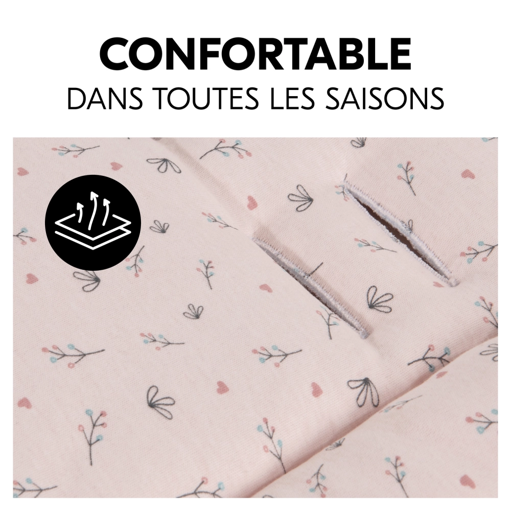 Coussin d’assise Pushchair Seat Liner  Flowers Rose - Rose
