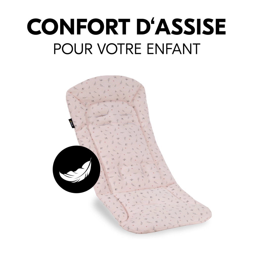 Coussin d’assise Pushchair Seat Liner  Flowers Rose - Rose