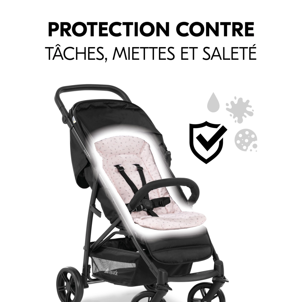 Coussin d’assise Pushchair Seat Liner  Flowers Rose - Rose