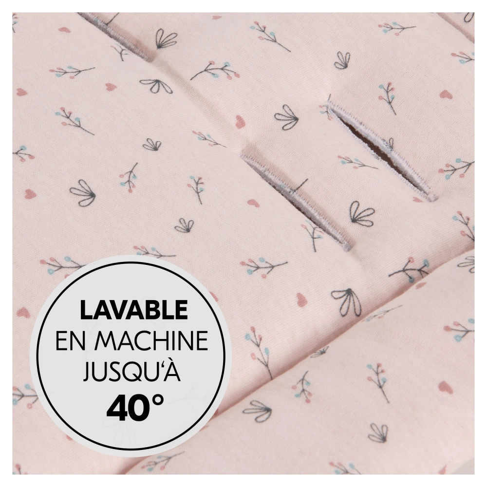 Coussin d’assise Pushchair Seat Liner  Flowers Rose - Rose