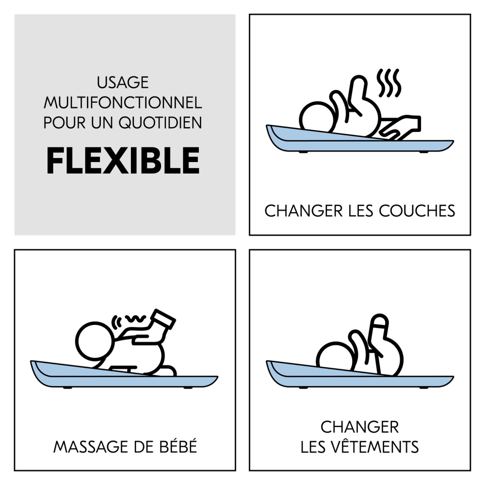 Matelas à Langer Hauck Change N Clean - Light Blue