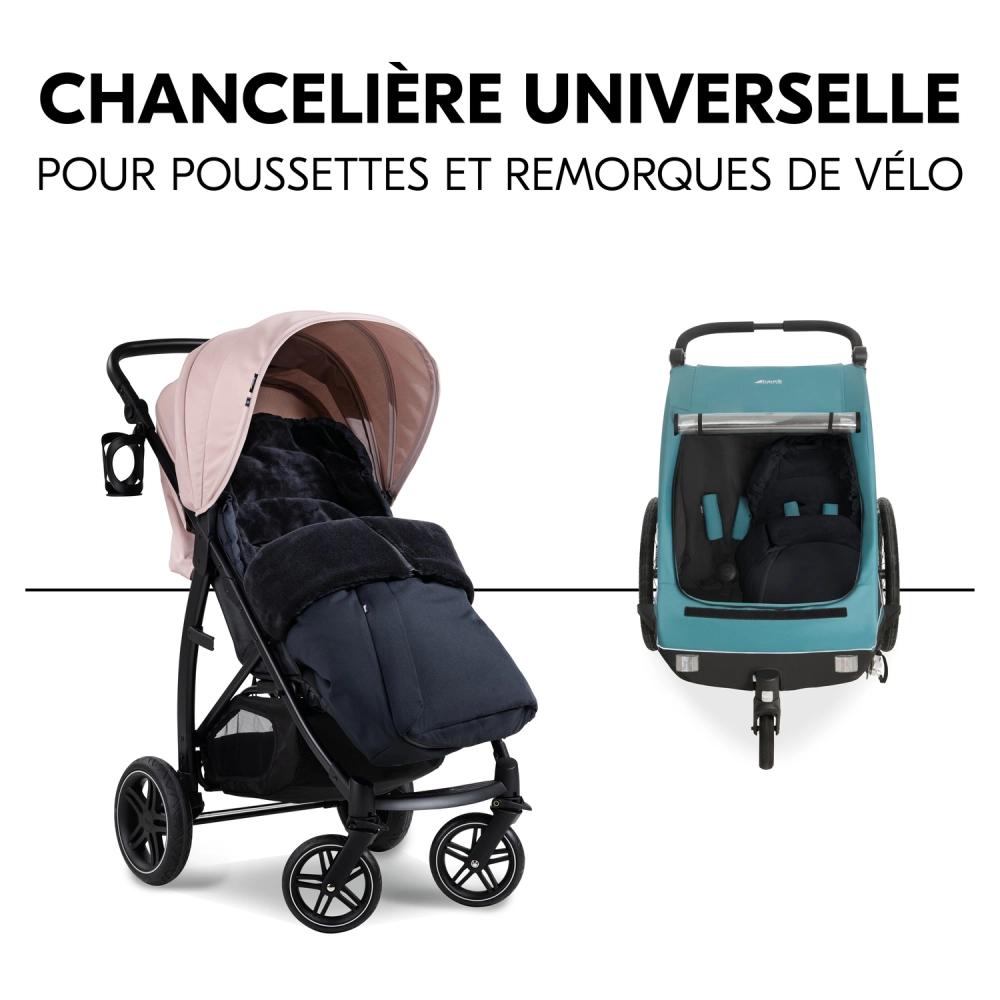 Chancelière Pushchair Footmuff  Winter Black - Black