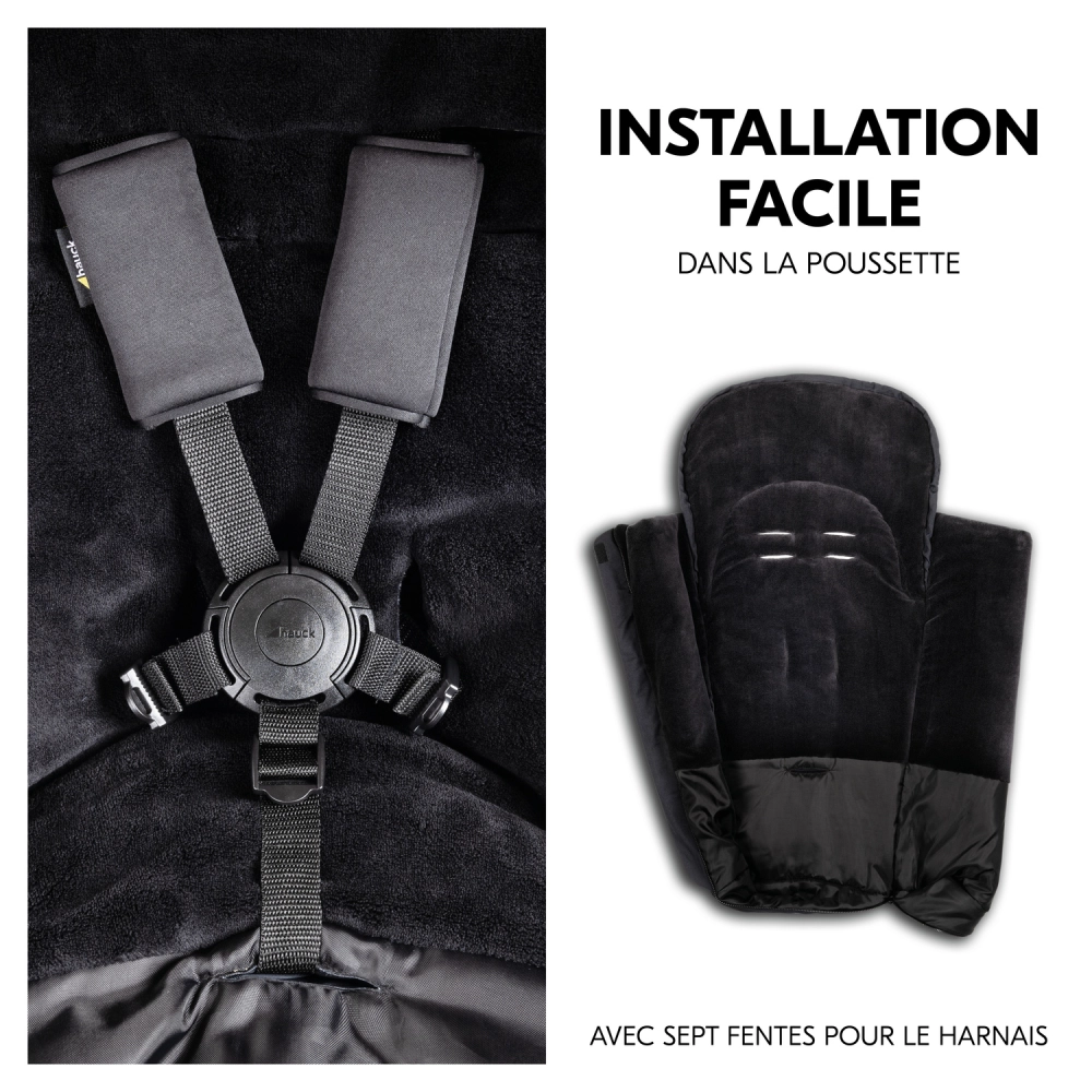 Chancelière Pushchair Footmuff  Winter Black - Black