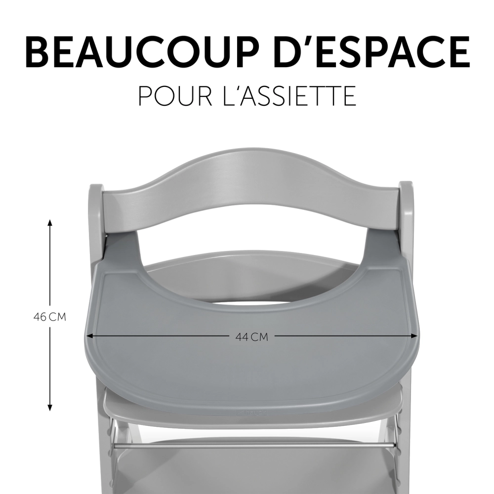 Plateau Repas Hauck Alpha Click - Grey