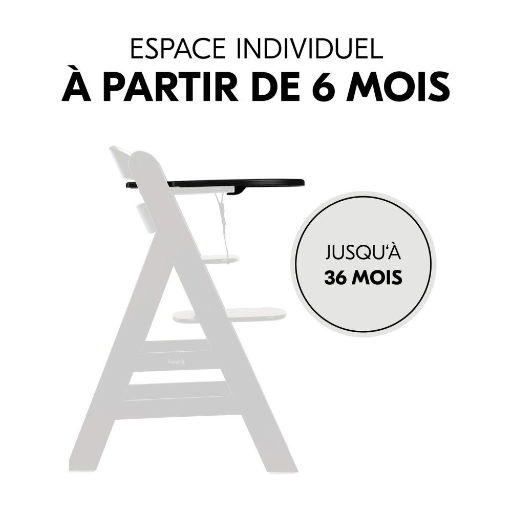 Plateau Repas Hauck Alpha Click - Black