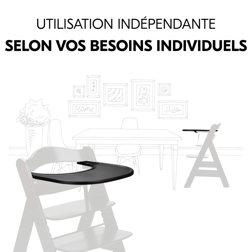 Plateau Repas Hauck Alpha Click - Black