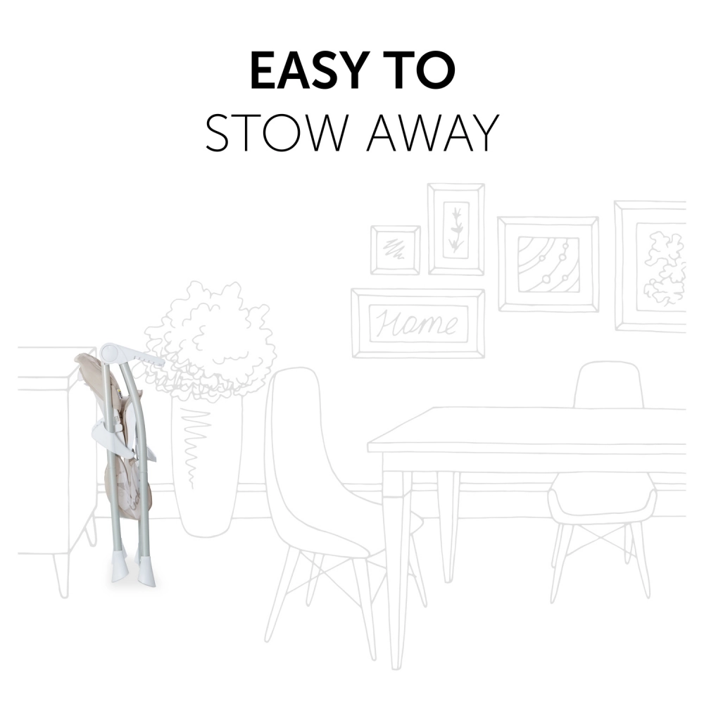 Chaise Haute Hauck Sit N Fold - Beige