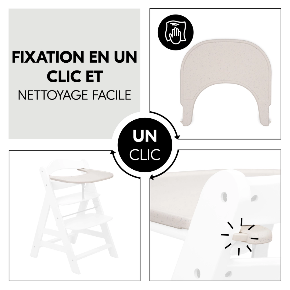 Plateau Repas Hauck Alpha Click - Speckle Beige