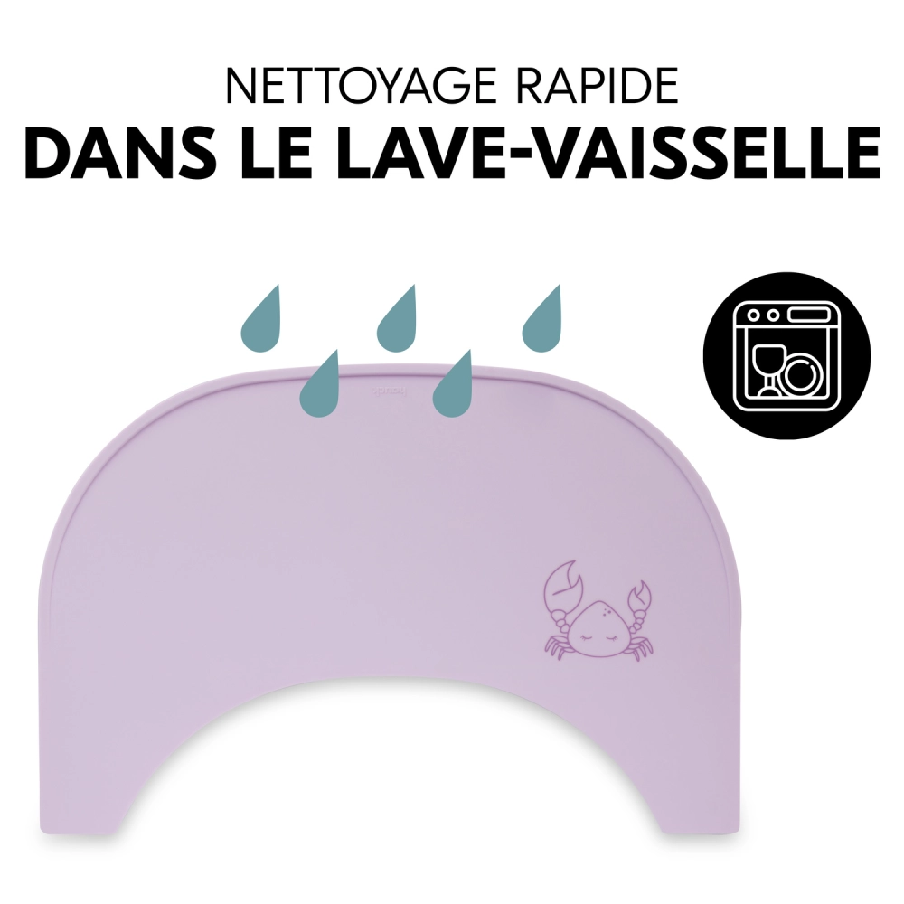 Protection Silicone Plateau Repas Hauck - Crab Lavender
