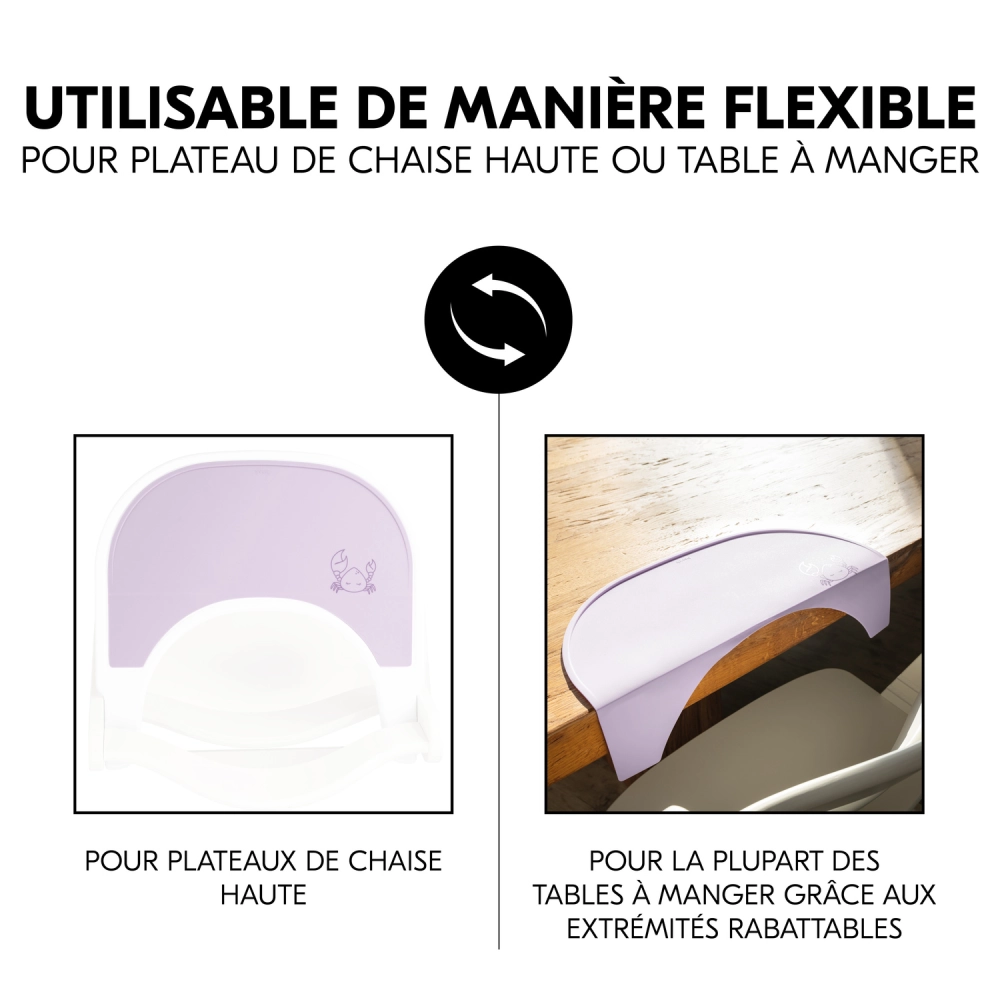 Protection Silicone Plateau Repas Hauck - Crab Lavender