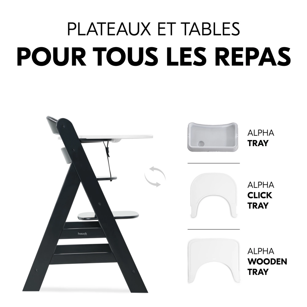 Chaise Haute Hauck Alpha+ - Black