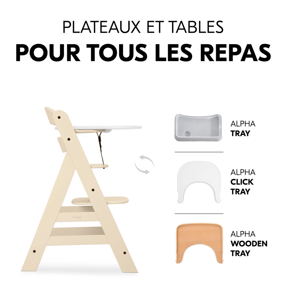 Chaise Haute Hauck Alpha+ - Vanilla
