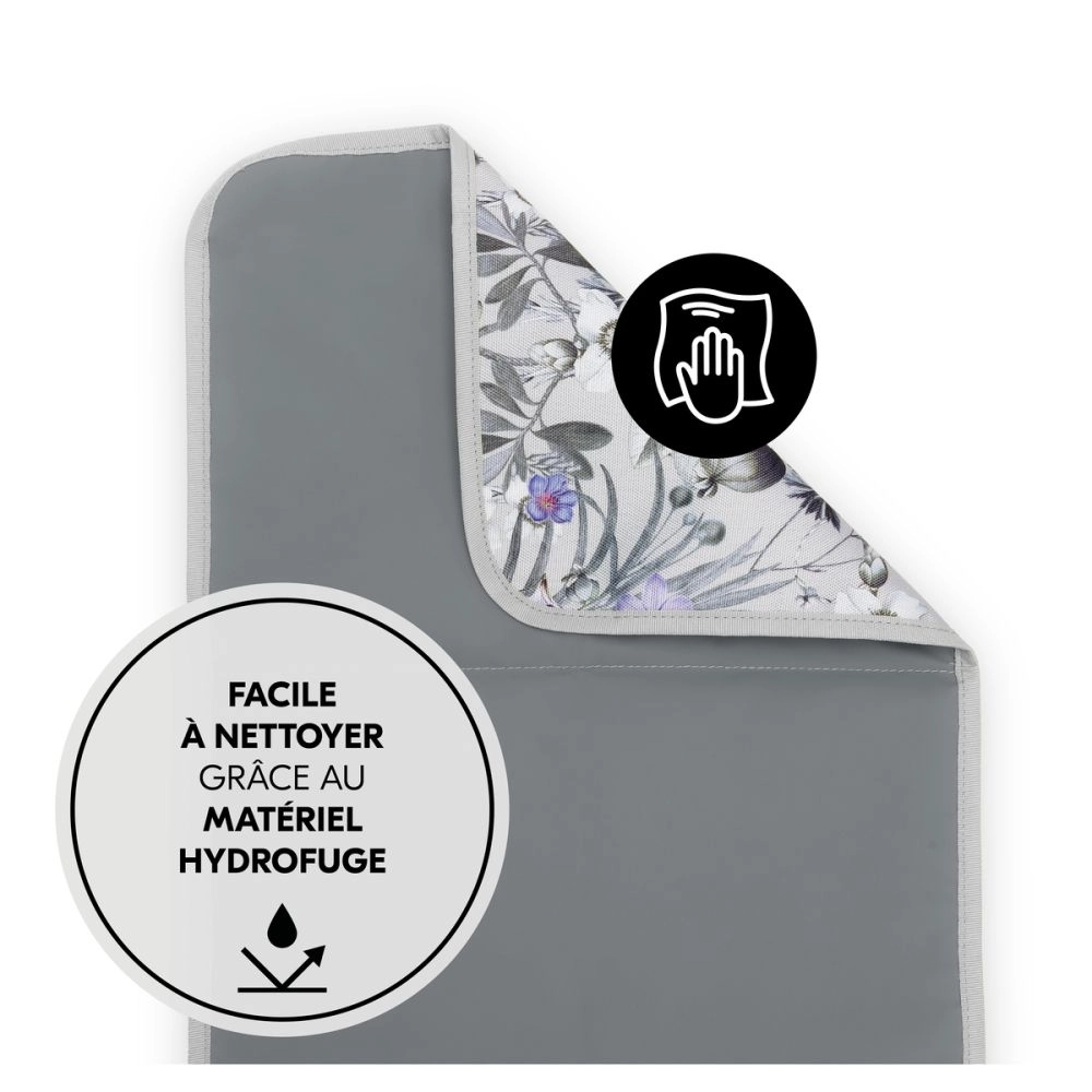 Pochette à langer avec matelas amovible Change N Walk Floral Grey - Grey