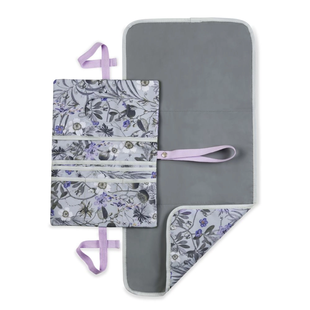 Pochette à langer avec matelas amovible Change N Walk Floral Grey - Grey