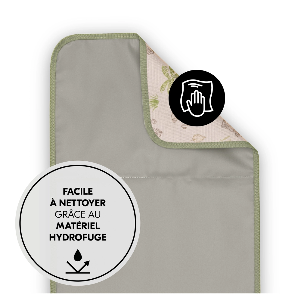 Tapis à Langer Portable Hauck Change N Walk - Pochette Nomade Avec Compartiments, Lavable, Simba Beige