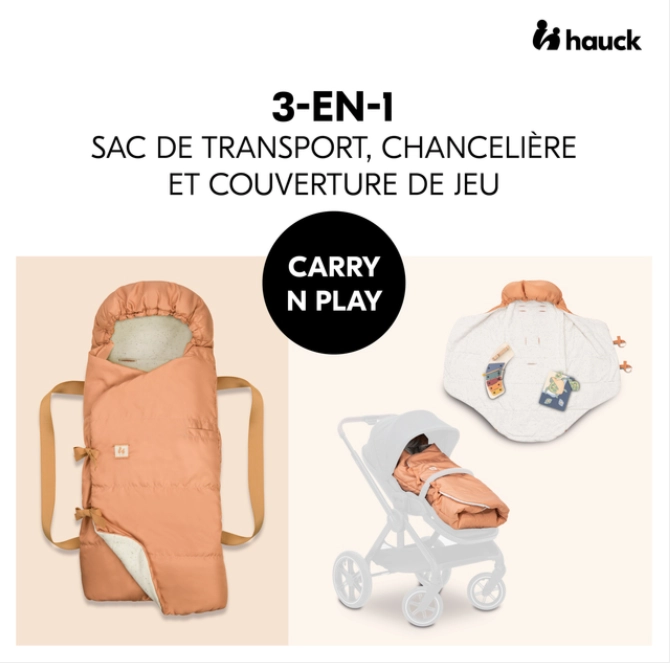 Chancelière 3-en-1 Hauck Carry N Play - Dots Cork