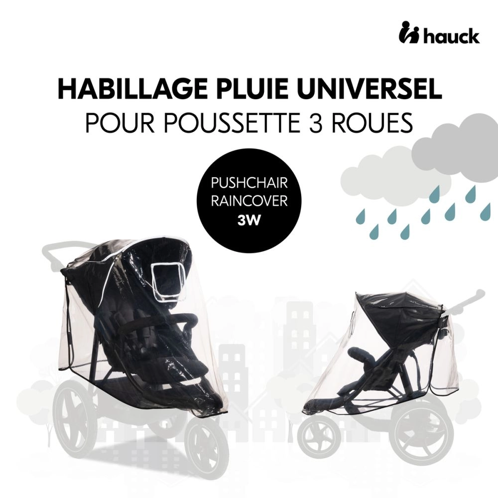 Habillage Pluie Hauck Poussette 3 Roues