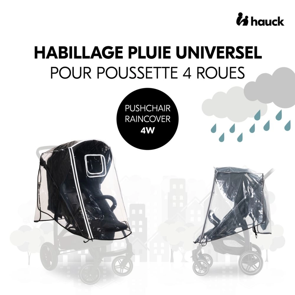 Habillage Pluie Hauck Poussette 4 Roues