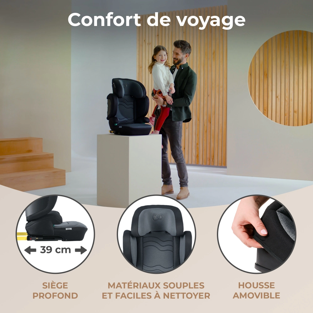 Siège Auto 100-150 cm Kinderkraft XPand 2 I-Size  - Graphite Black