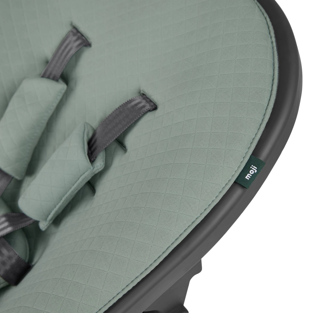 Chaise Haute Moji Yippy Plain - Cloud + Assise Nouveau-Né - Mint