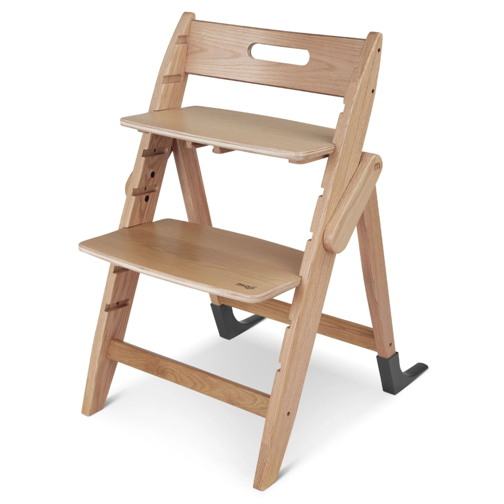 Chaise Haute Moji Yippy Trunk - Oak + Assise Nouveau-Né - Hearts