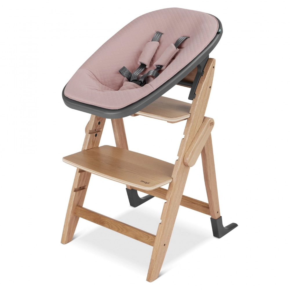 Chaise Haute Moji Yippy Tune - Stone + Assise Nouveau-Né - Rosegold
