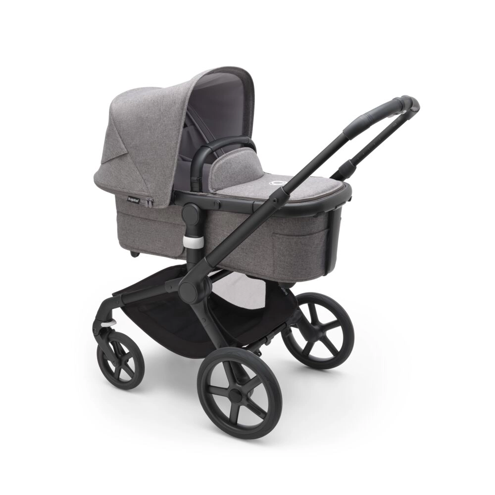 Poussette Bugaboo Fox 5 - Châssis Noir + Nacelle - Gris Chiné