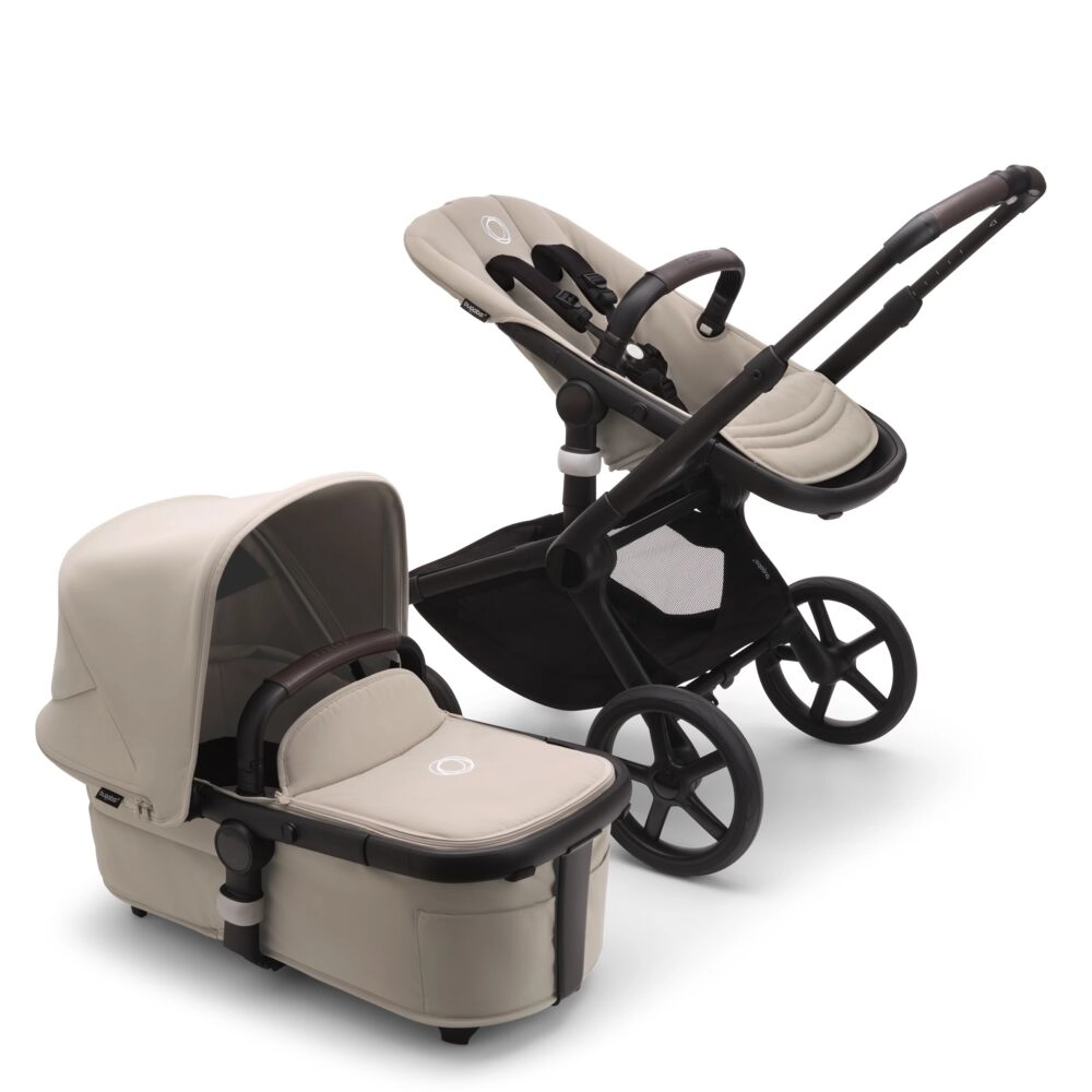 Poussette Bugaboo Fox 5 - Châssis Noir + Nacelle - Desert Taupe