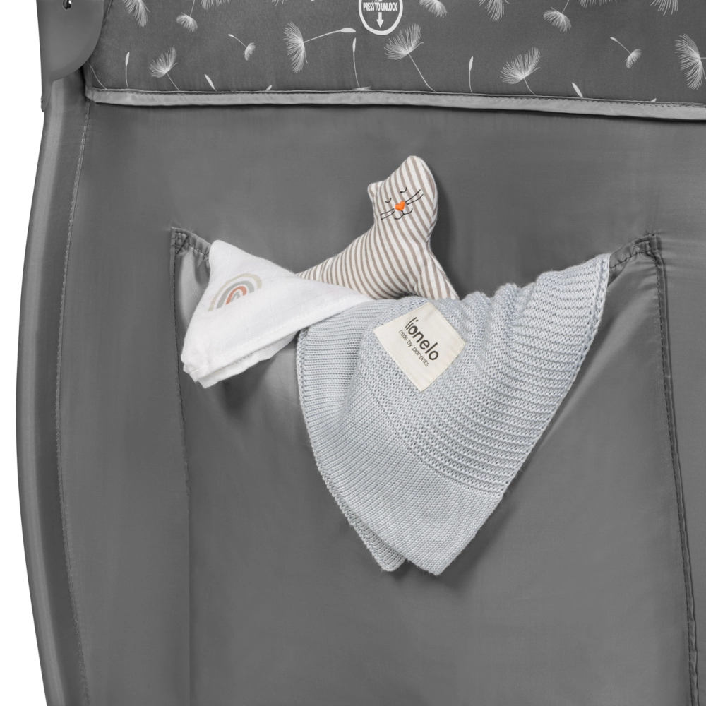 Lit Parapluie Lionelo Stefi Plus - Grey White