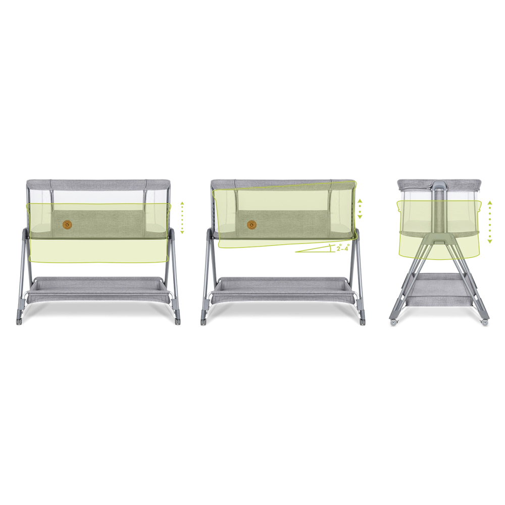 Berceau cododo Luna - Lionelo - Grey