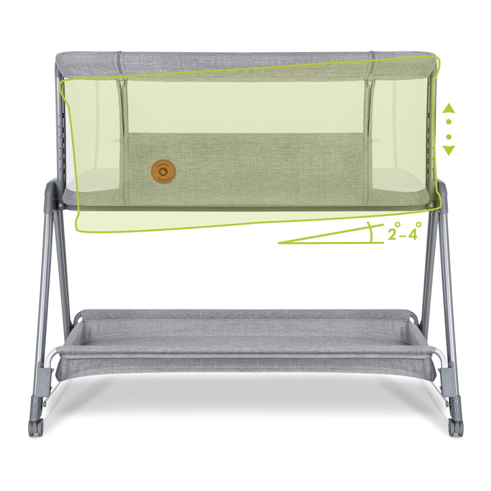 Berceau cododo Luna - Lionelo - Grey